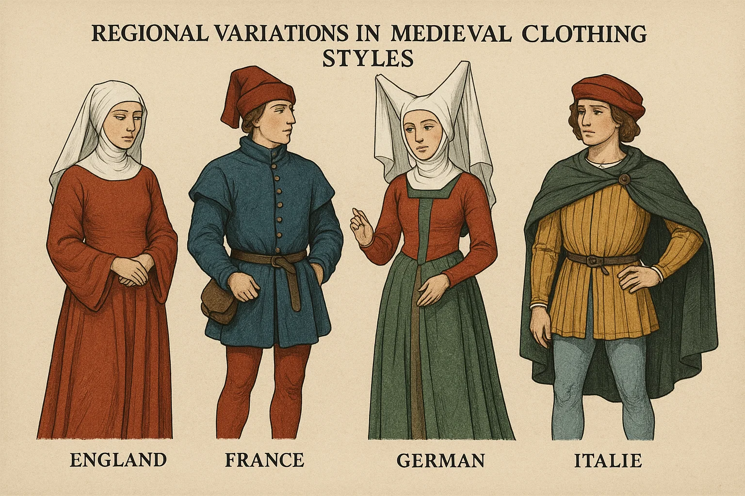 Regional Variations in Medieval Clothing Styles